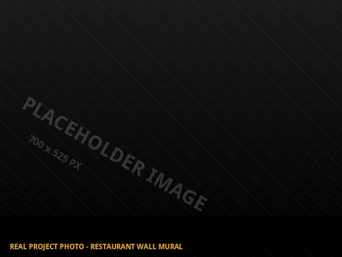 Placeholder image - to be replaced with real Sign of America project photography (Real project photo - restaurant wall mural)