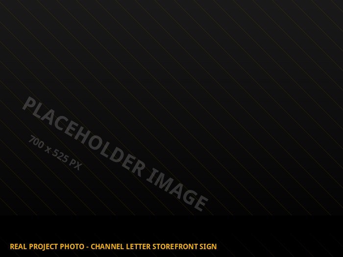 Placeholder image - to be replaced with real Sign of America project photography (Real project photo - channel letter storefront sign)