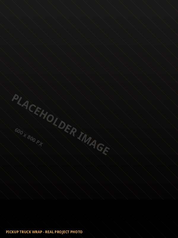 Placeholder image - to be replaced with real Sign of America project photography (Pickup truck wrap - real project photo)