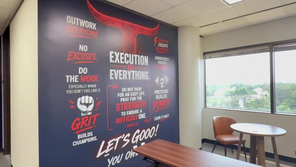 Office wall graphics for Texas Power in Houston, TX